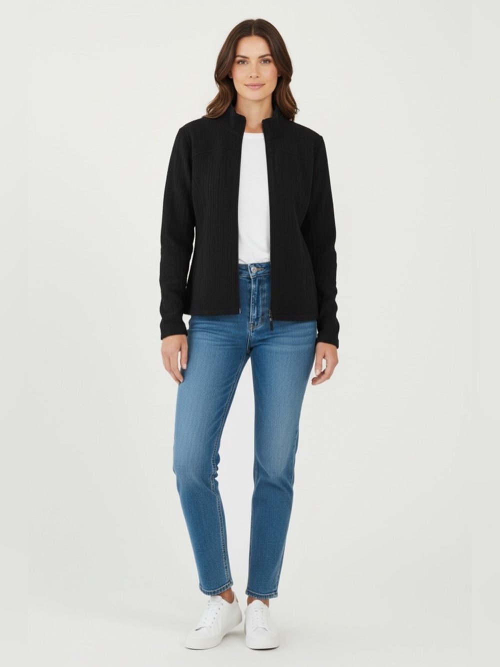 Orvis Women’s Full Zip Crinkle Jacket Black Size Small